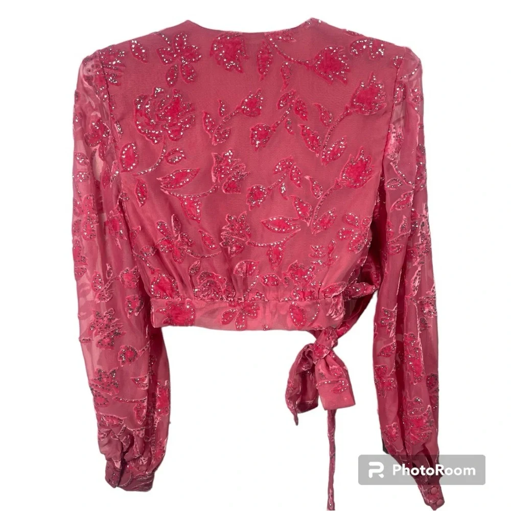 NBD - Revolve Millie Wrap Top in Coral - XXS - NWT - Picture 4 of 8